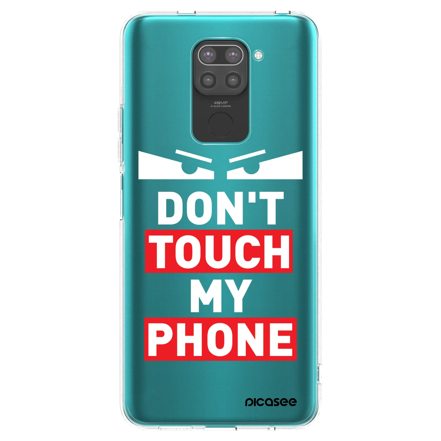 Picasee silikonowe czarne etui na Xiaomi Redmi Note 9 - Shadow Eye - Transparent