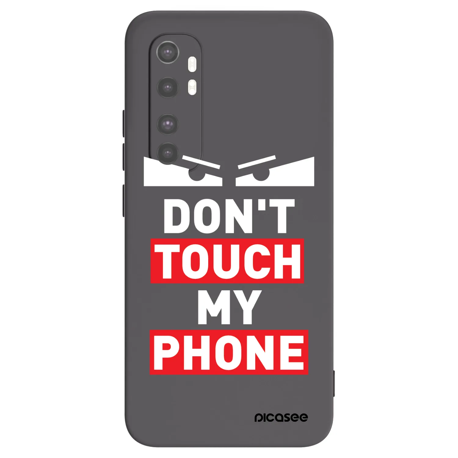 Picasee silikonowe czarne etui na Xiaomi Mi Note 10 Lite - Shadow Eye - Transparent