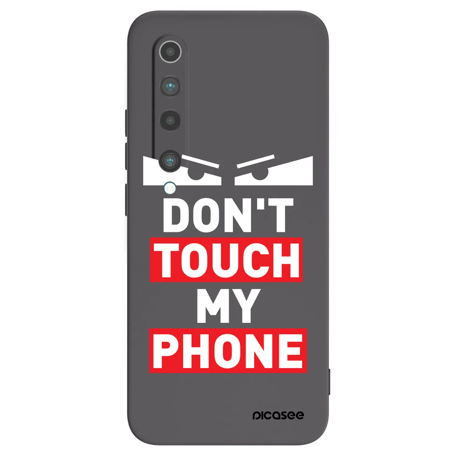 Picasee silikonowe czarne etui na Xiaomi Mi 10 - Shadow Eye - Transparent