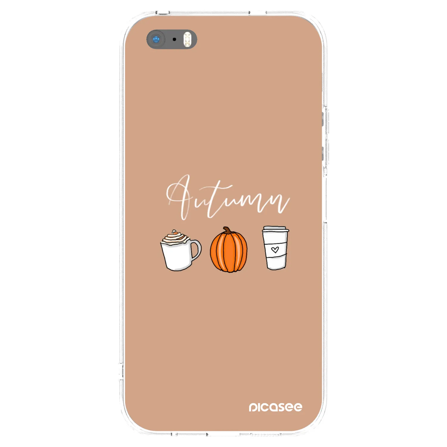 Picasee silikonowe przeźroczyste etui na Apple iPhone 5/5S/SE - Autumn
