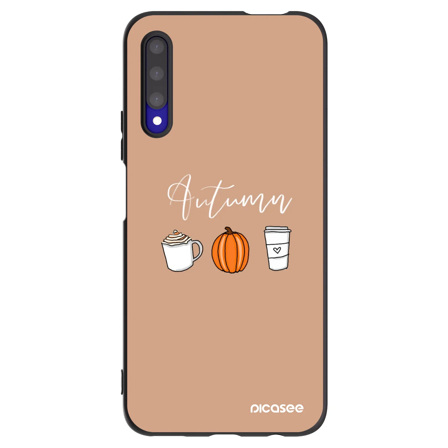 Picasee silikonowe czarne etui na Honor 9X Pro - Autumn