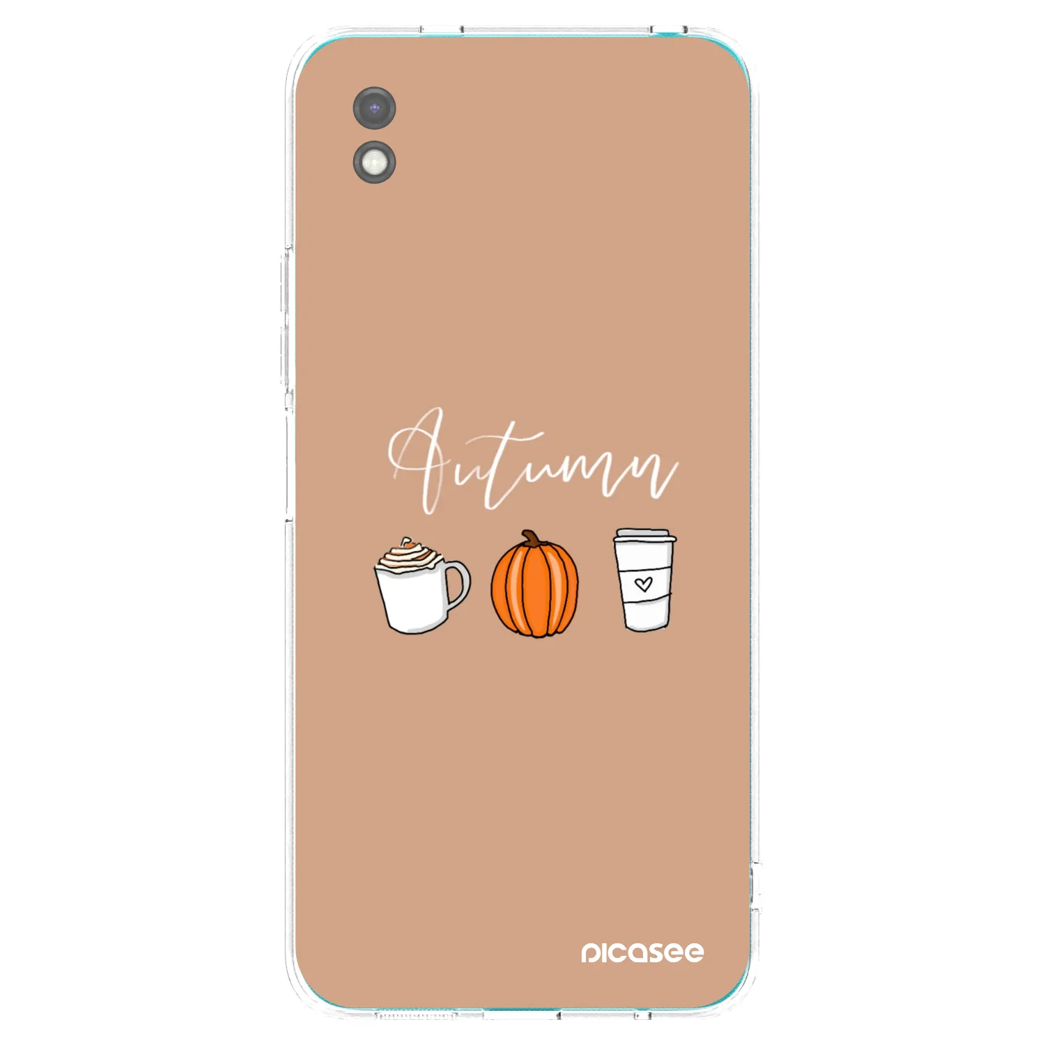 Picasee silikonowe czarne etui na Xiaomi Redmi 9A - Autumn