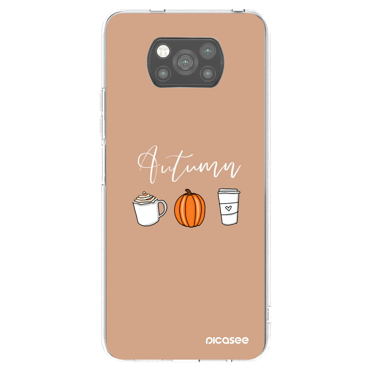Picasee silikonowe czarne etui na Xiaomi Poco X3 - Autumn