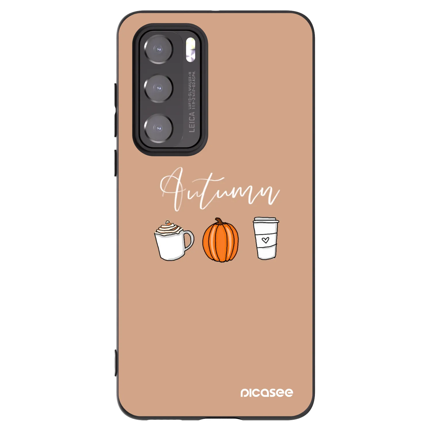Picasee silikonowe czarne etui na Huawei P40 - Autumn