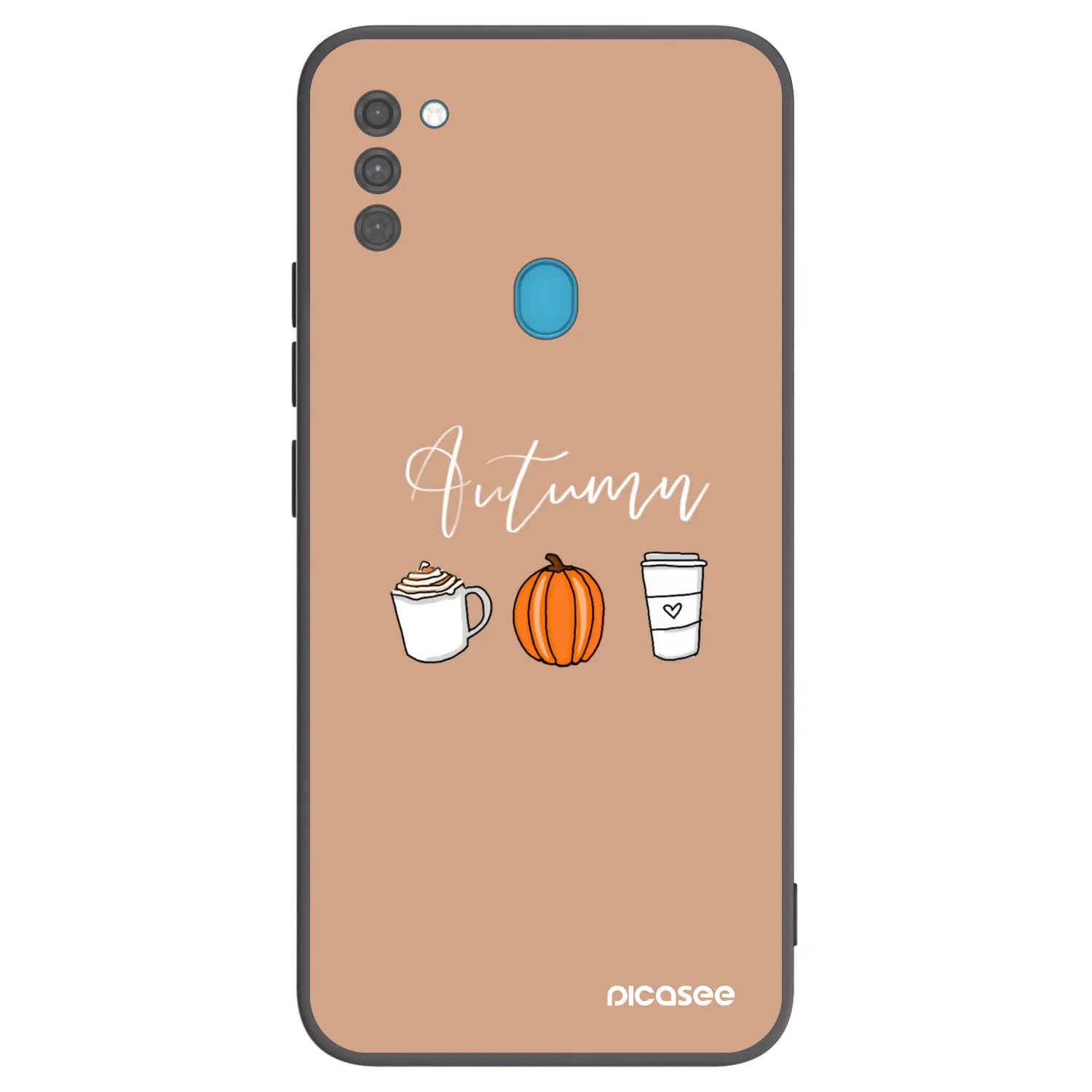 Picasee silikonowe czarne etui na Samsung Galaxy M11 - Autumn