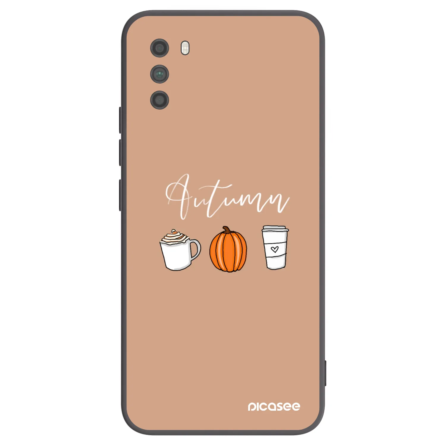 Picasee silikonowe czarne etui na Xiaomi Poco M3 - Autumn