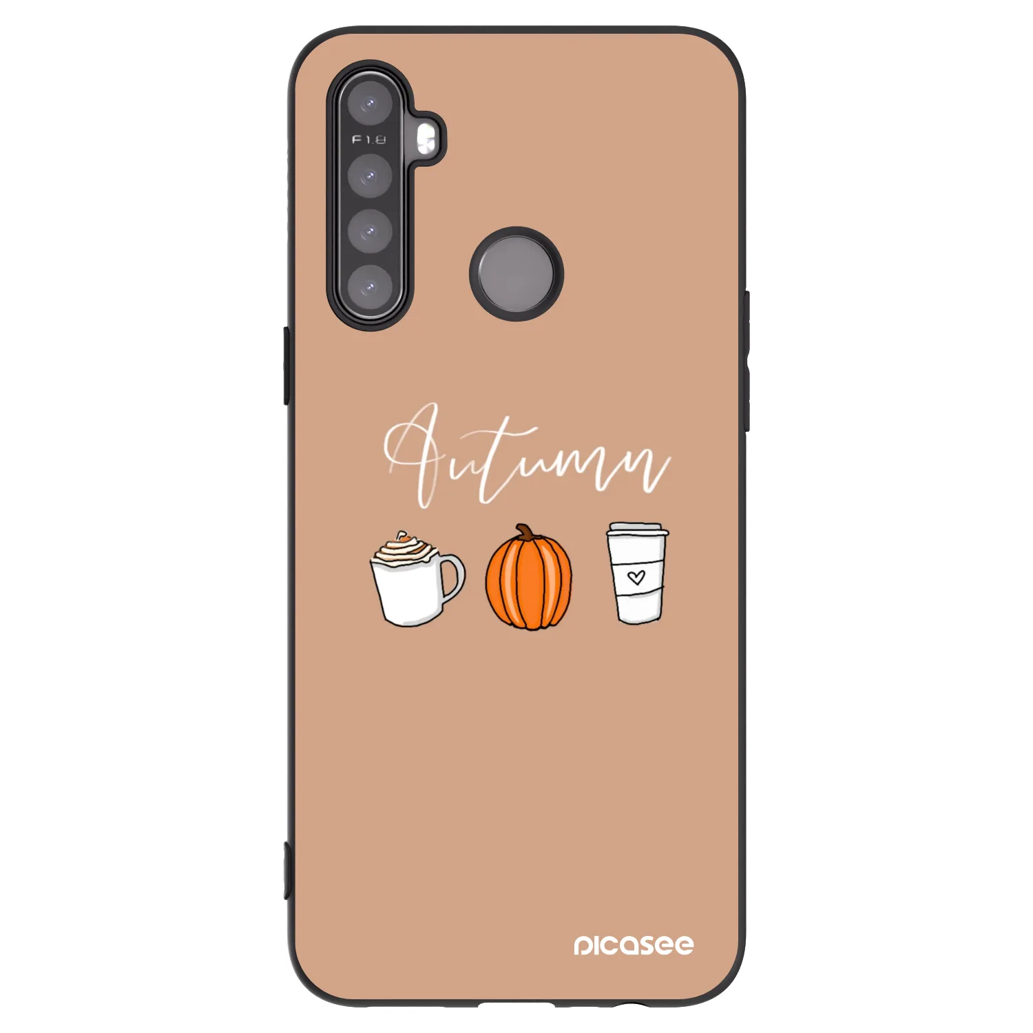 Picasee silikonowe czarne etui na Realme 6i - Autumn