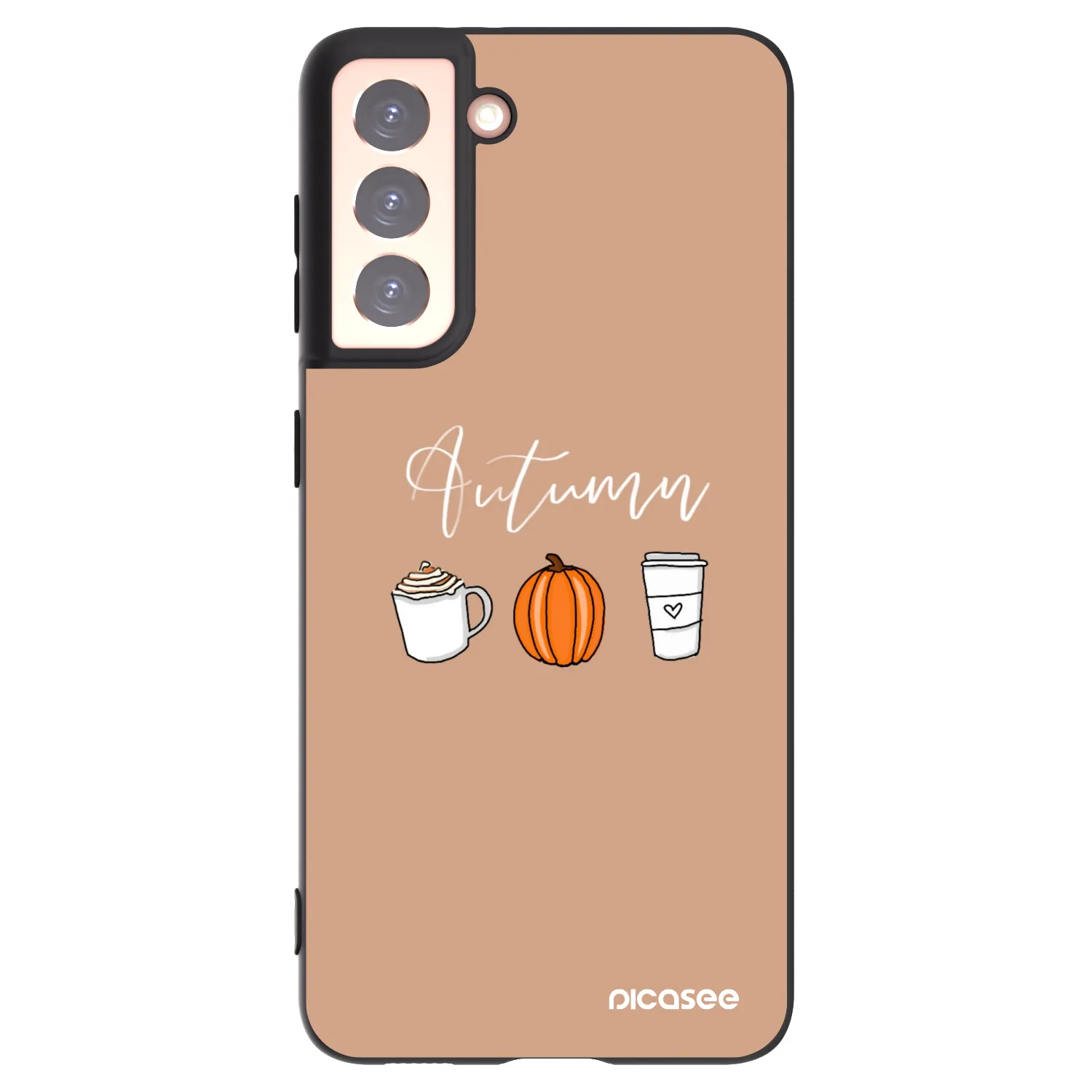 Picasee silikonowe czarne etui na Samsung Galaxy S21 5G G991B - Autumn