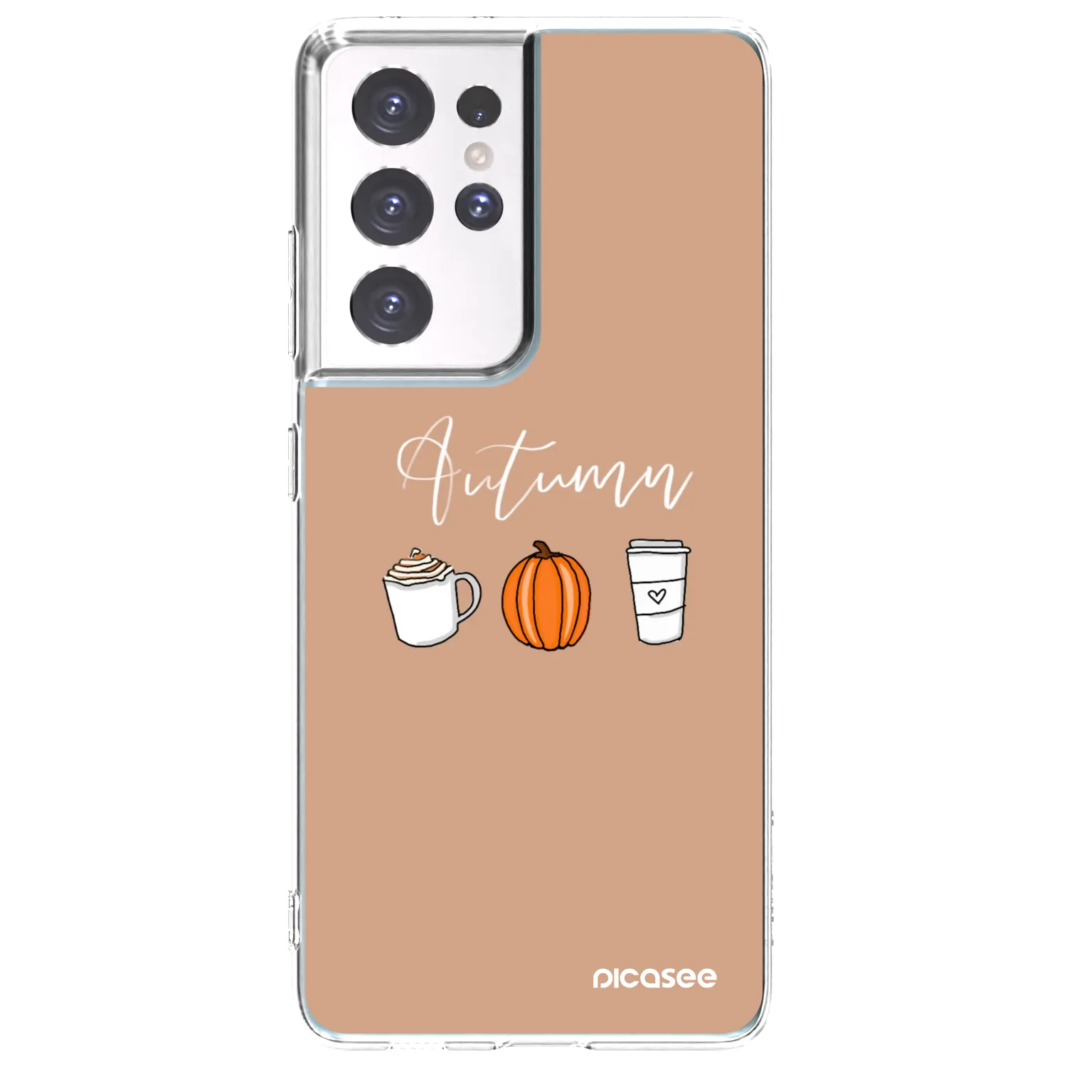 Picasee silikonowe przeźroczyste etui na Samsung Galaxy S21 Ultra 5G G998B - Autumn