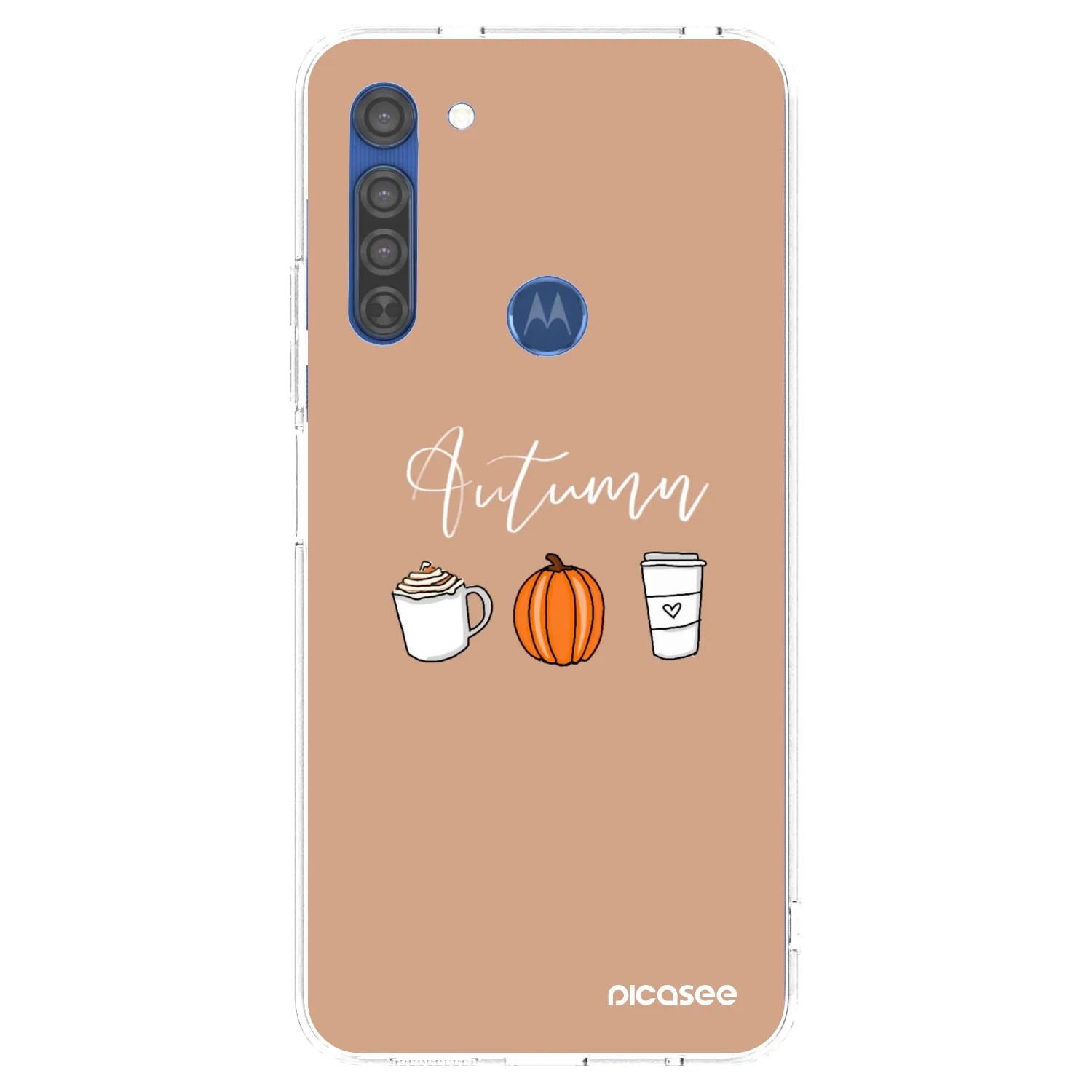 Picasee silikonowe przeźroczyste etui na Motorola Moto G8 - Autumn