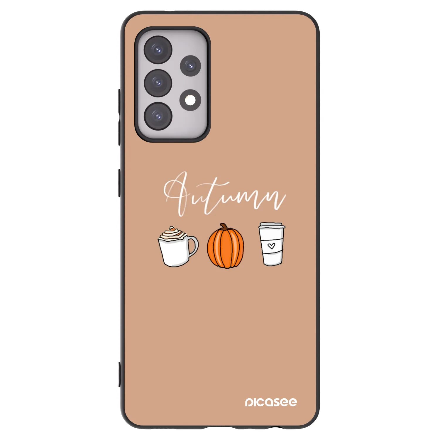 Picasee silikonowe czarne etui na Samsung Galaxy A52 5G A525F - Autumn
