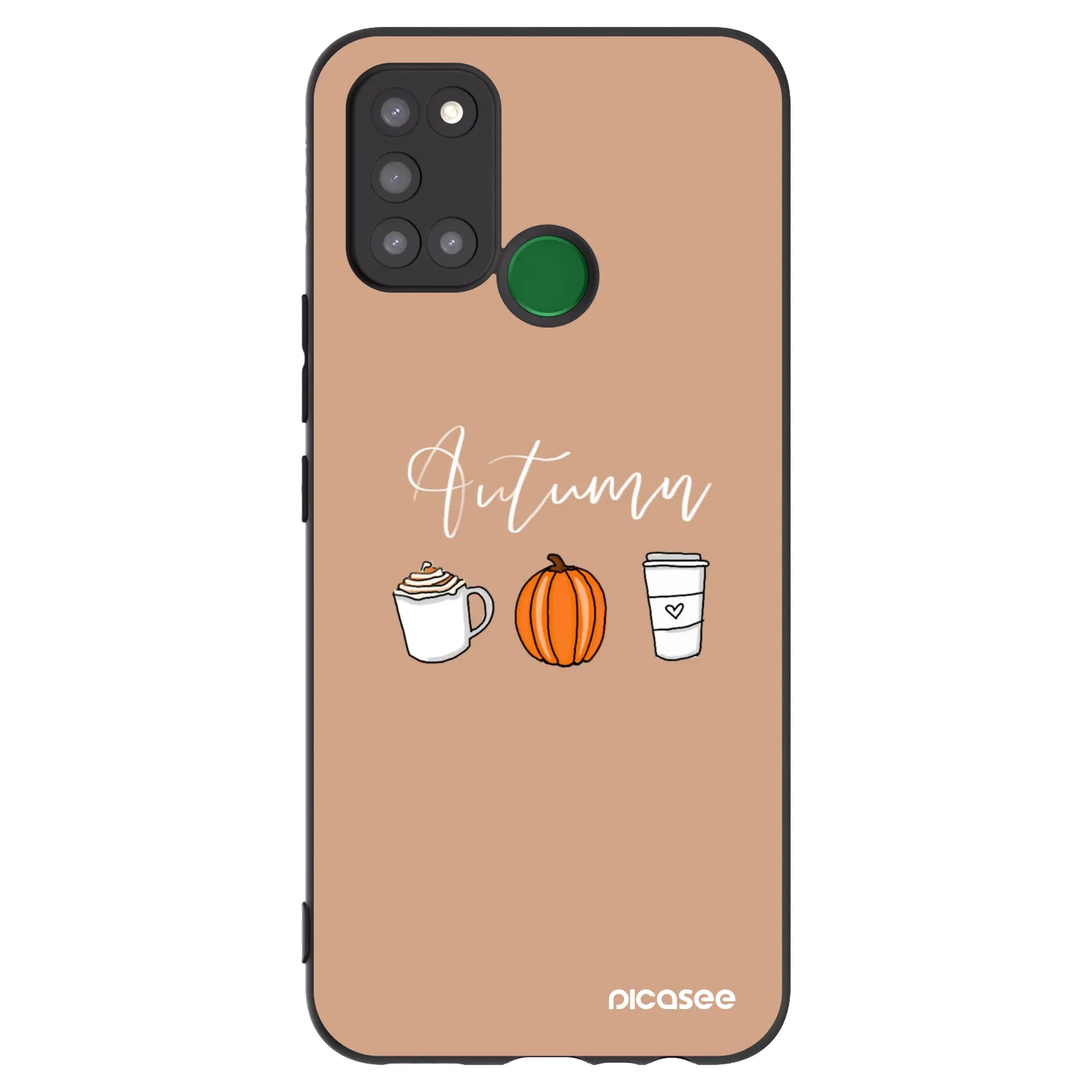 Picasee silikonowe czarne etui na Realme 7i - Autumn