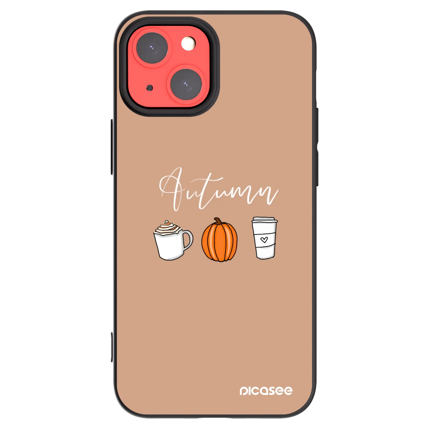 Picasee silikonowe czarne etui na Apple iPhone 13 mini - Autumn