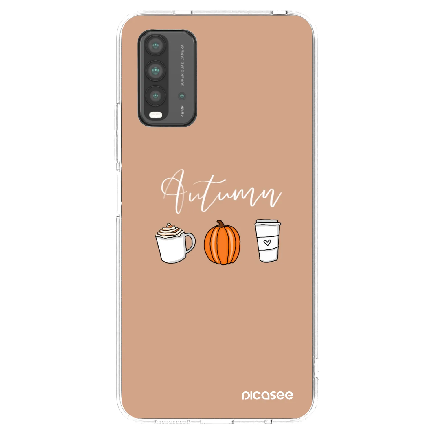 Picasee silikonowe czarne etui na Xiaomi Redmi 9T - Autumn