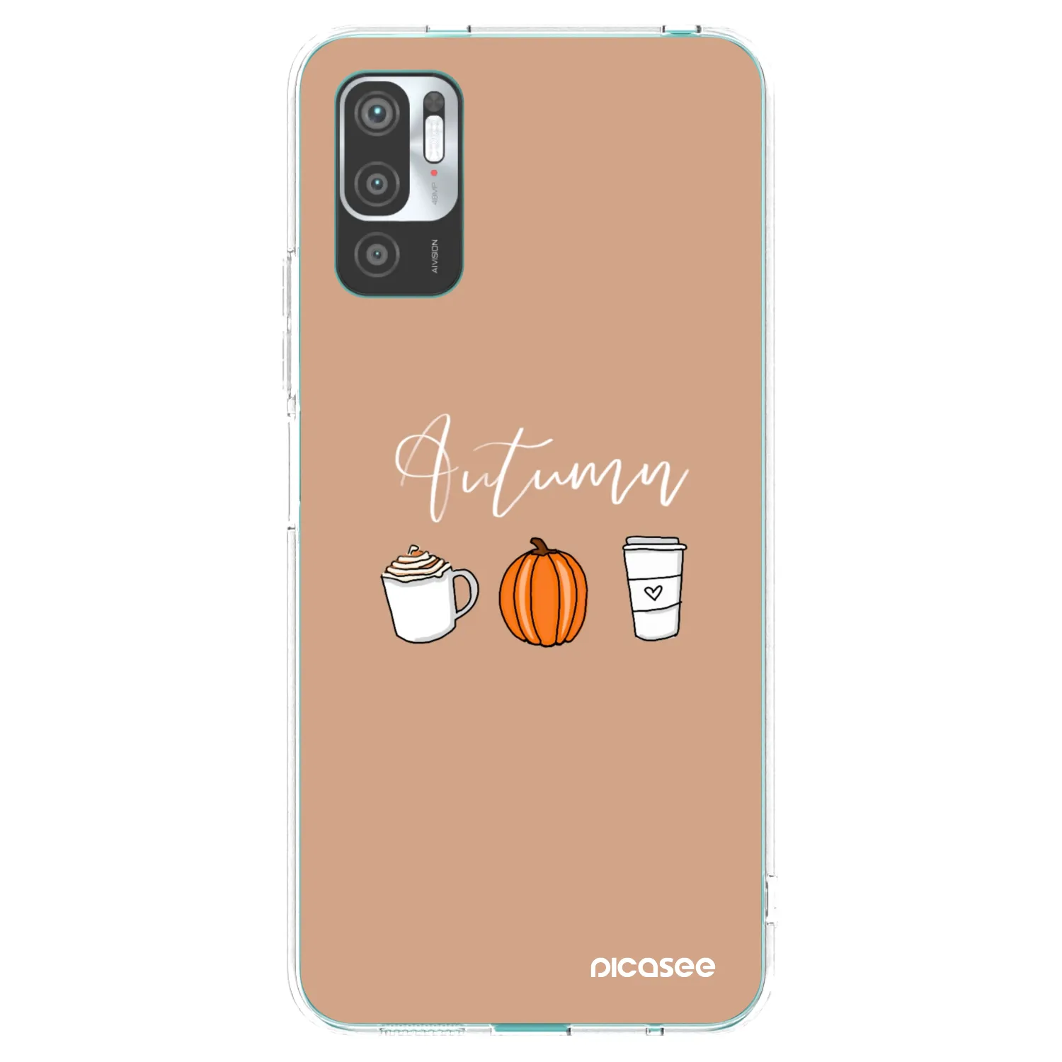 Picasee silikonowe przeźroczyste etui na Xiaomi Redmi Note 10 5G - Autumn