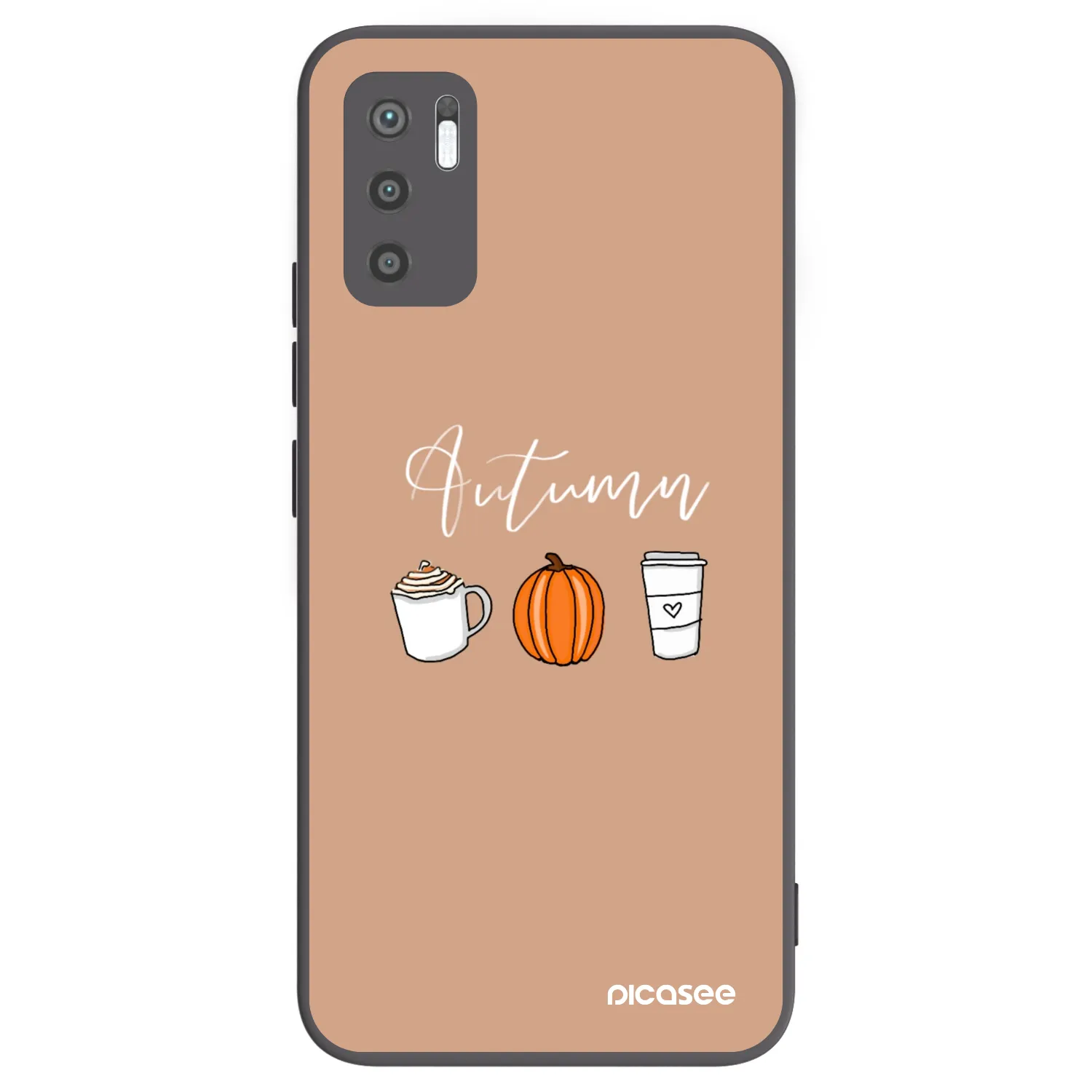 Picasee silikonowe czarne etui na Xiaomi Redmi Note 10 5G - Autumn