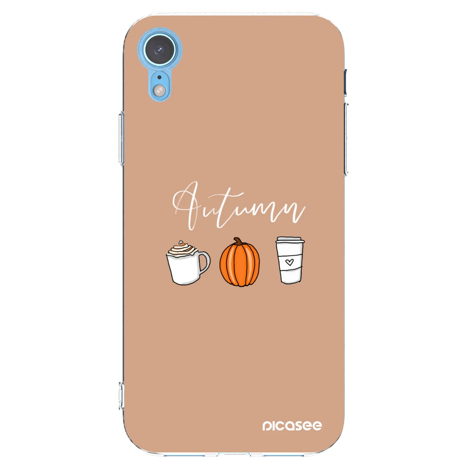 Picasee silikonowe przeźroczyste etui na Apple iPhone XR - Autumn