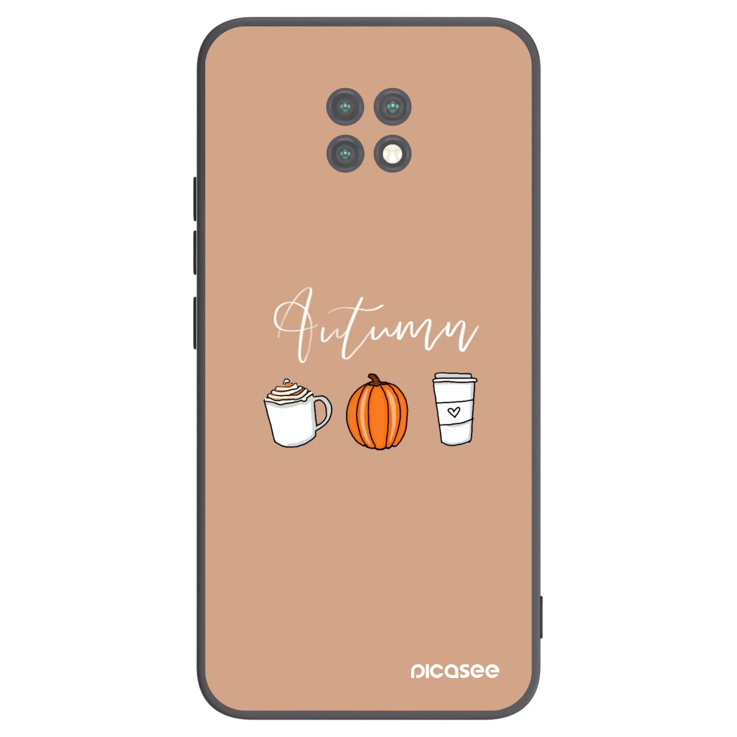 Picasee silikonowe czarne etui na Xiaomi Redmi Note 9T - Autumn