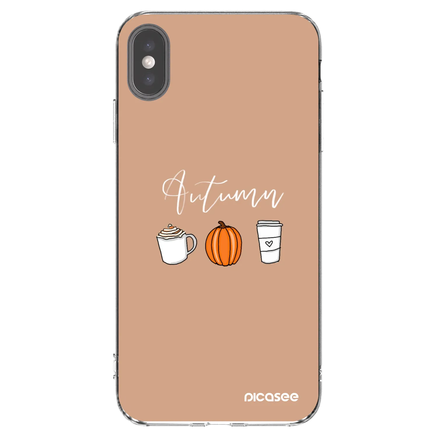 Picasee silikonowe przeźroczyste etui na Apple iPhone XS Max - Autumn