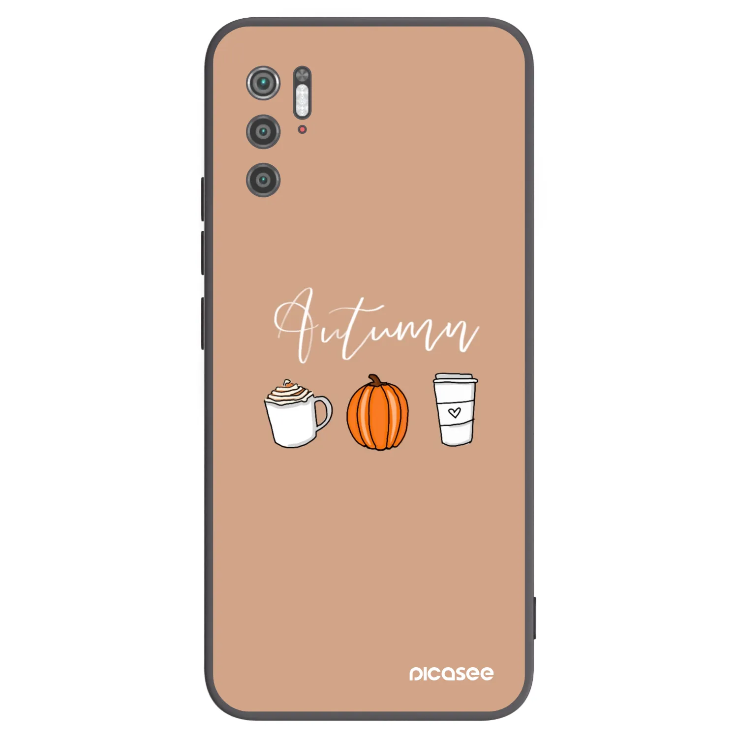 Picasee silikonowe czarne etui na Xiaomi Poco M3 Pro 5G - Autumn
