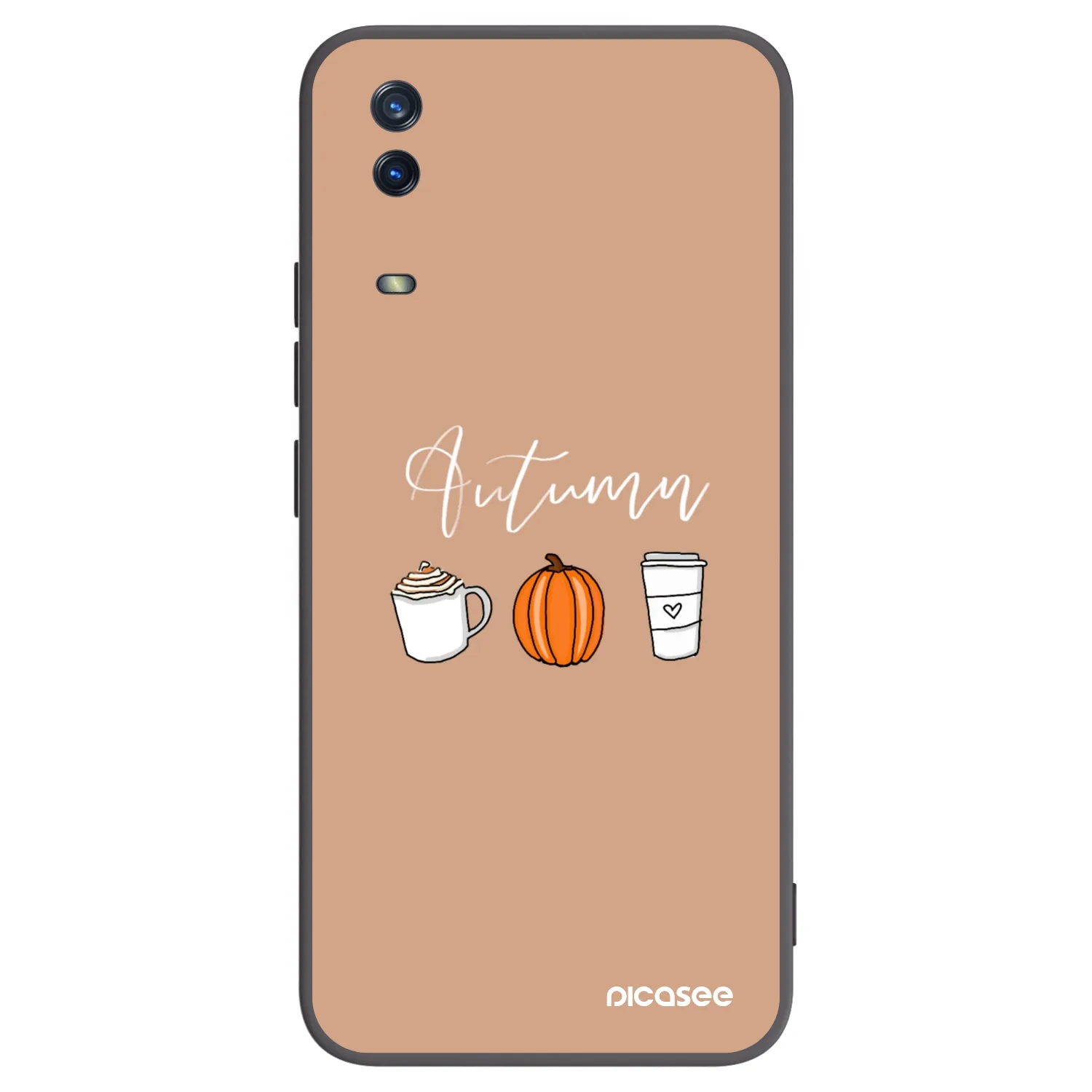 Picasee silikonowe czarne etui na Vivo Y11s - Autumn