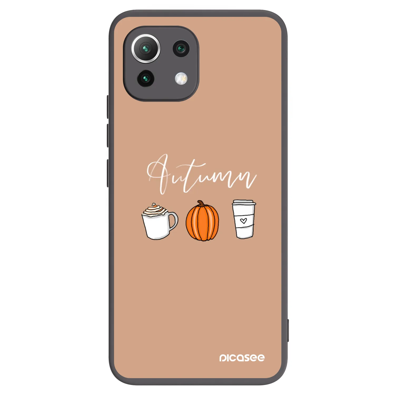 Picasee silikonowe czarne etui na Xiaomi 11 Lite 5G NE - Autumn