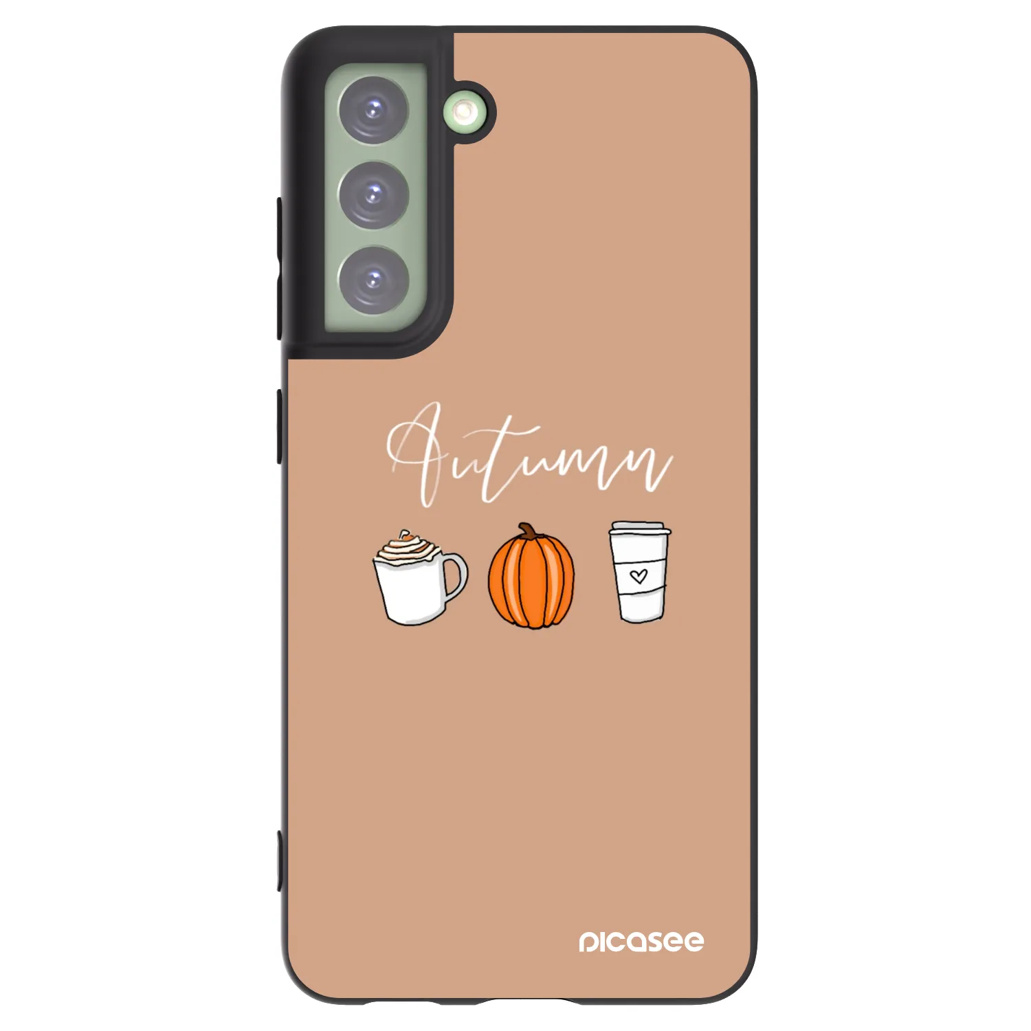Picasee silikonowe czarne etui na Samsung Galaxy S21 FE 5G - Autumn