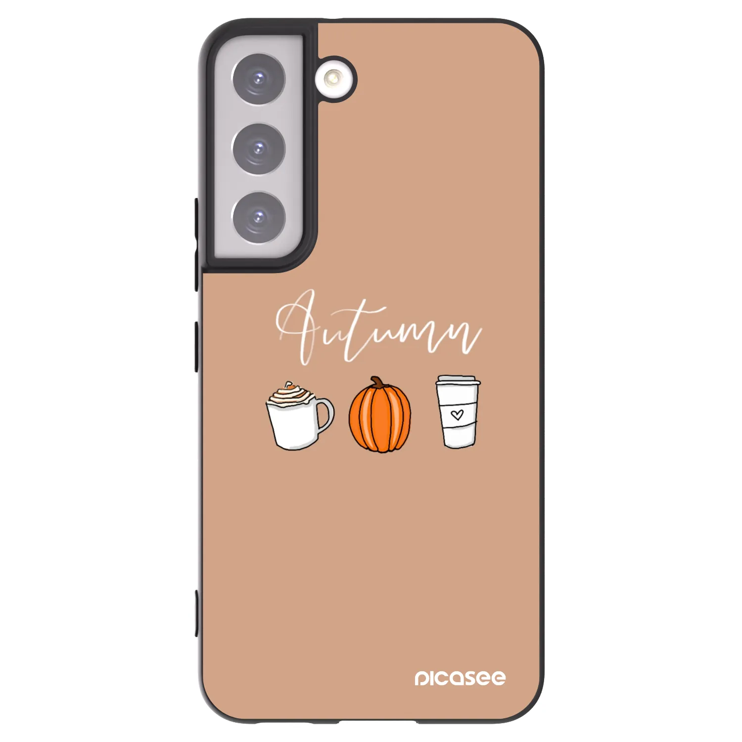 Picasee silikonowe czarne etui na Samsung Galaxy S22 5G - Autumn