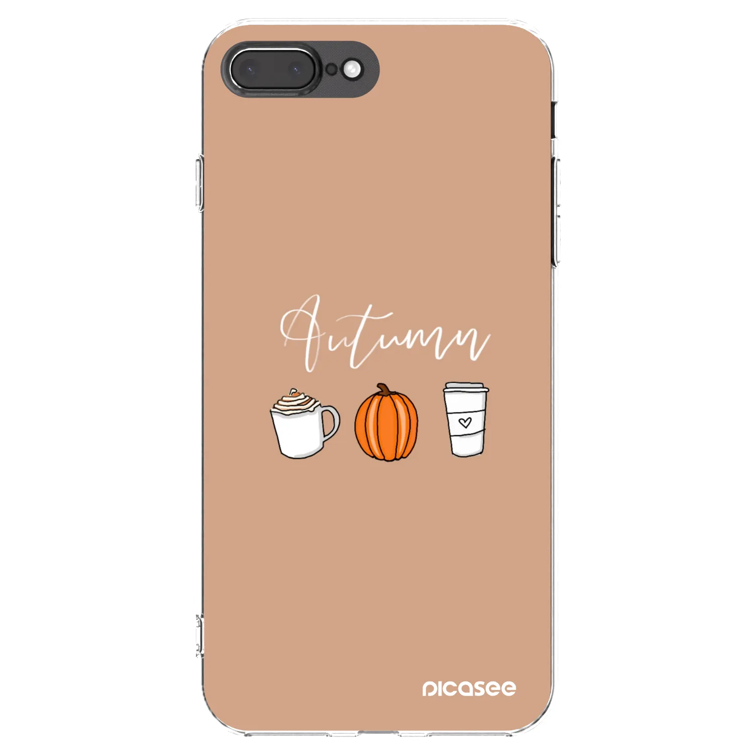 Picasee silikonowe przeźroczyste etui na Apple iPhone 7 Plus - Autumn