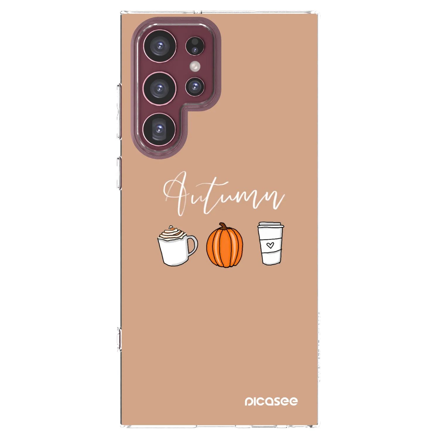 Picasee silikonowe przeźroczyste etui na Samsung Galaxy S22 Ultra 5G - Autumn