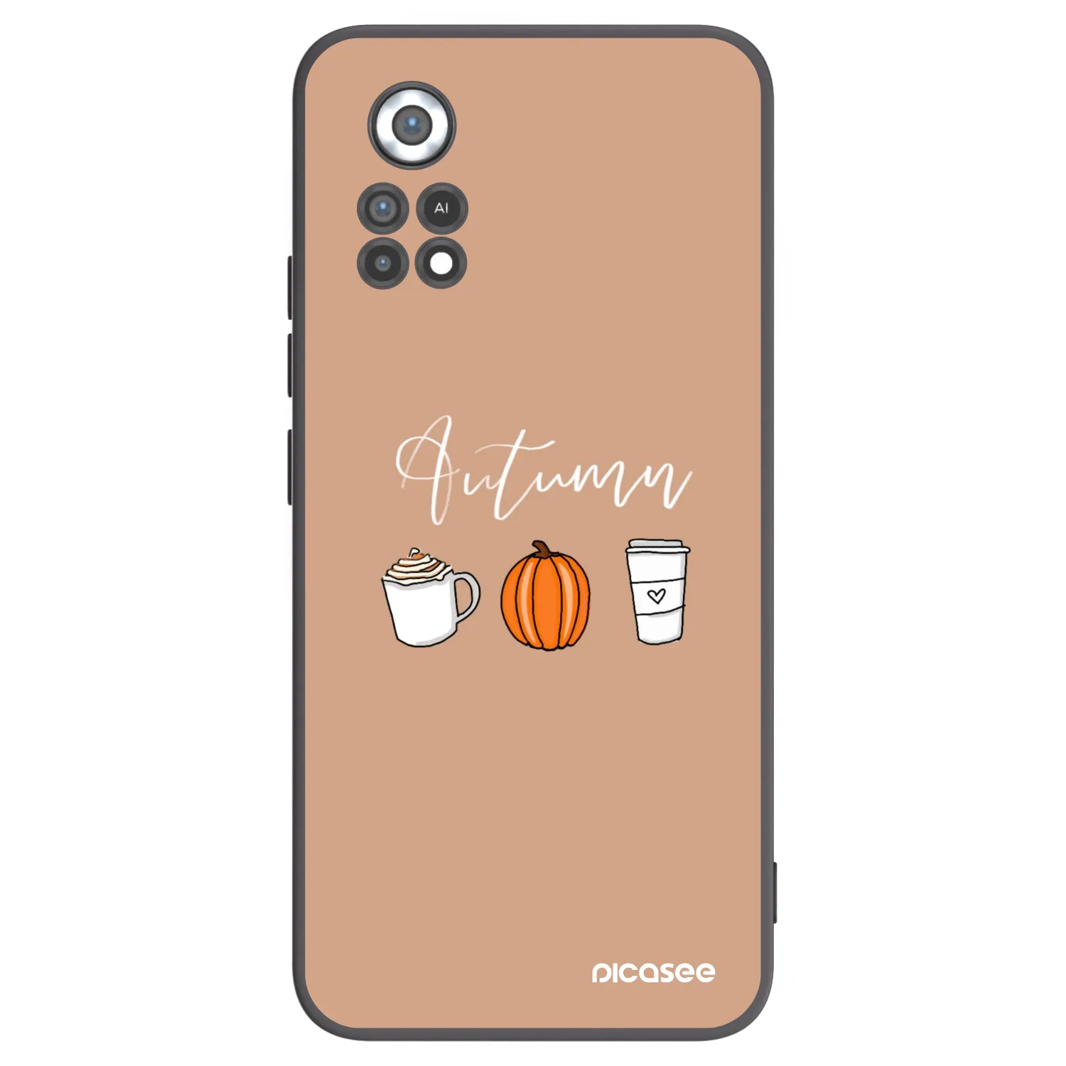Picasee silikonowe czarne etui na Xiaomi Poco X4 Pro 5G - Autumn