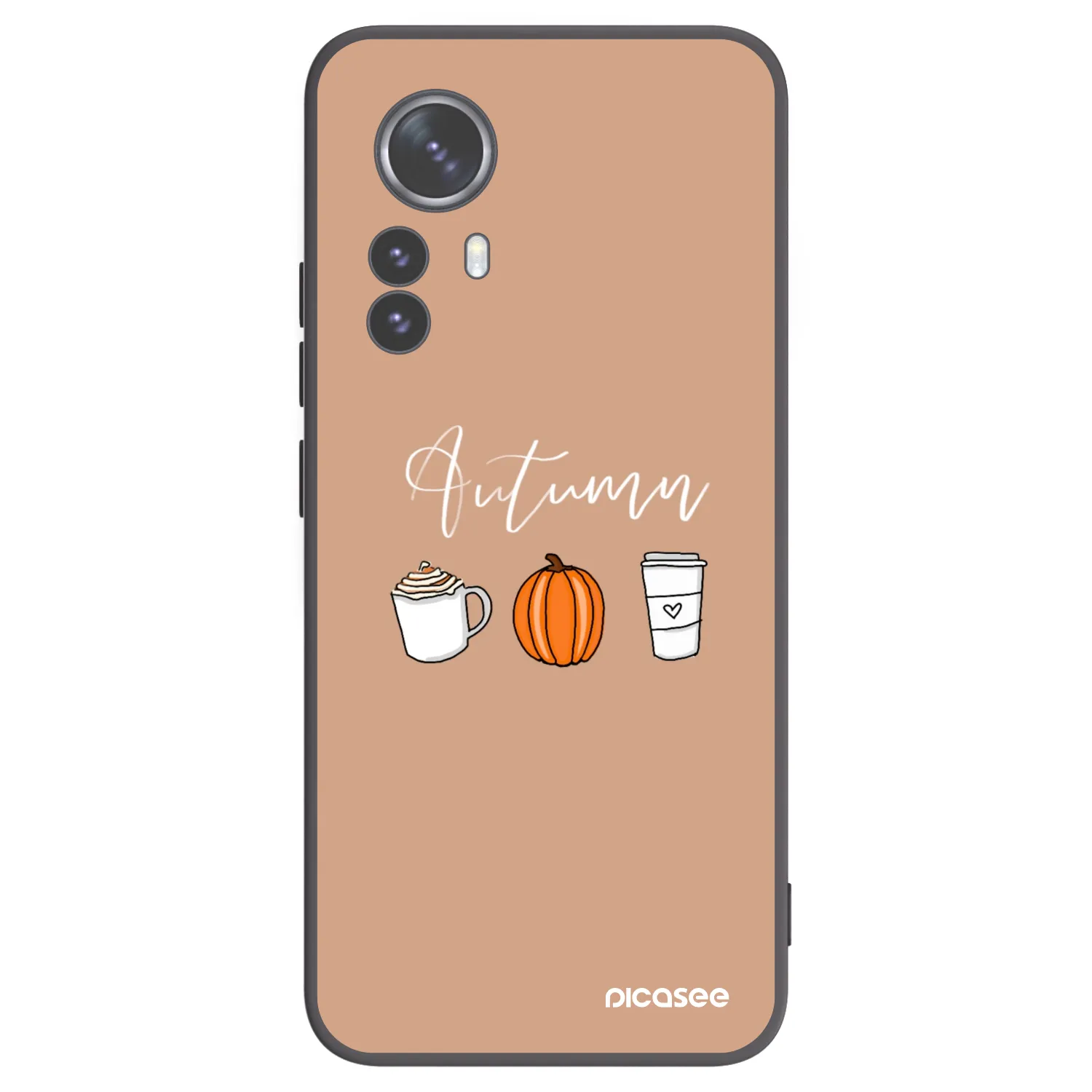 Picasee silikonowe czarne etui na Xiaomi 12 Pro - Autumn