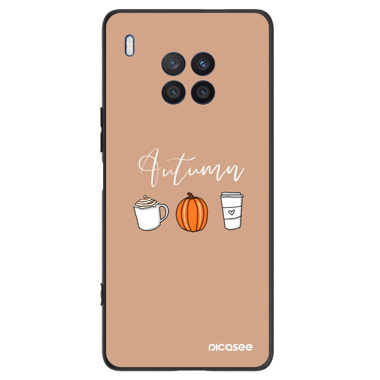 Picasee silikonowe czarne etui na Honor 50 Lite - Autumn