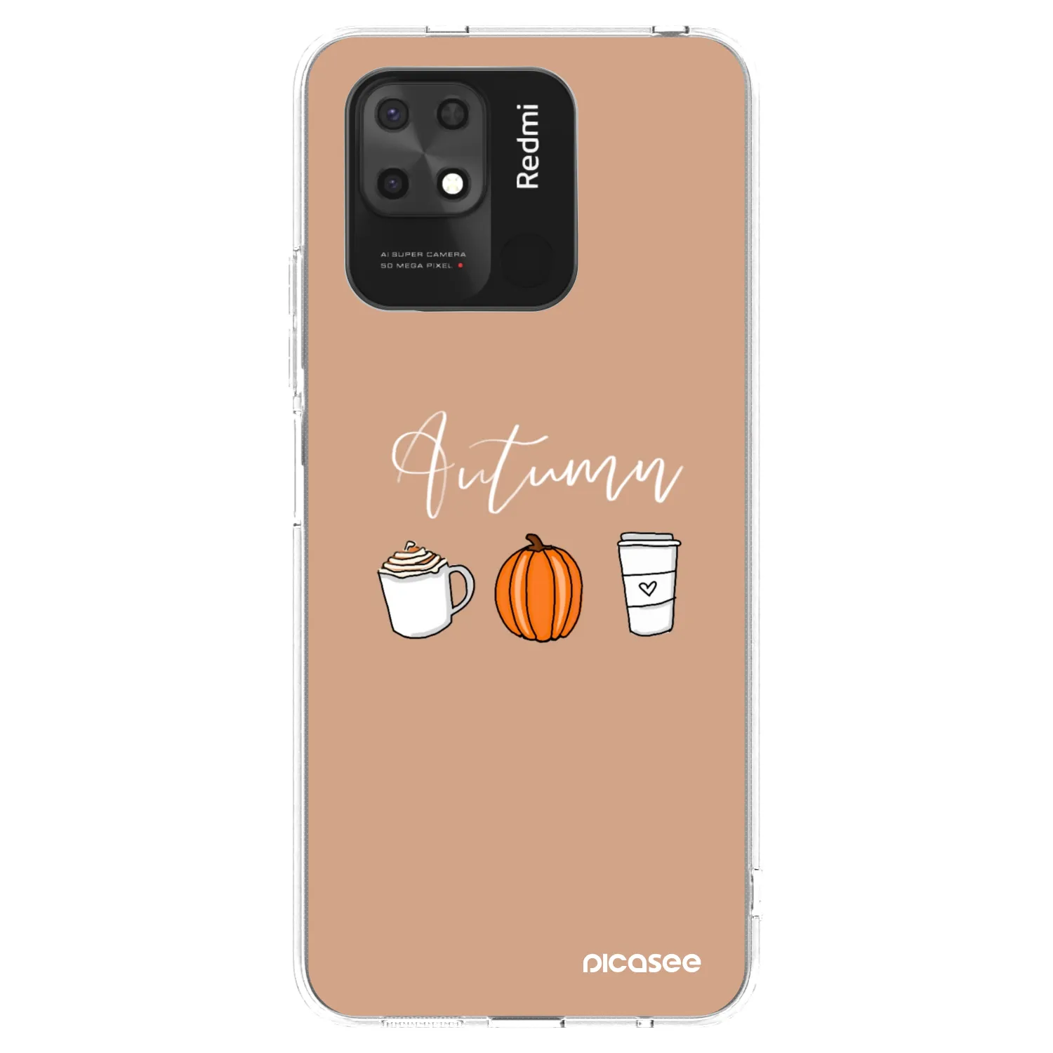 Picasee silikonowe przeźroczyste etui na Xiaomi Redmi 10C - Autumn