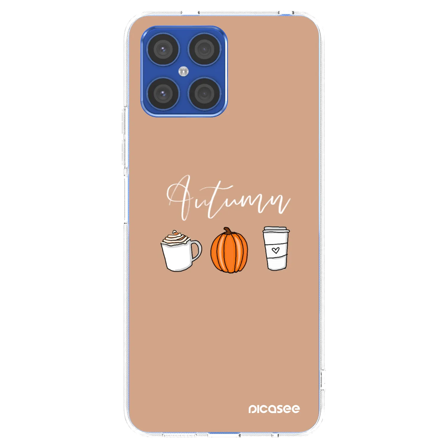 Picasee silikonowe przeźroczyste etui na Honor X8 4G - Autumn