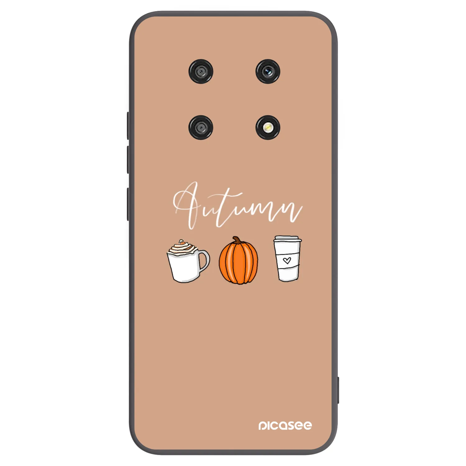 Picasee silikonowe czarne etui na Honor Magic4 Lite 5G - Autumn