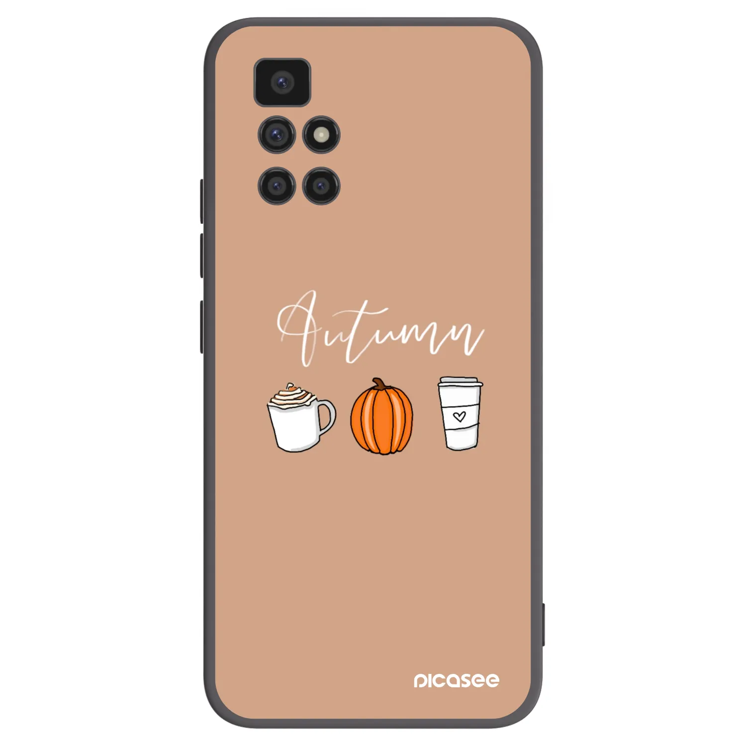 Picasee silikonowe czarne etui na Xiaomi Redmi 10 (2022) - Autumn
