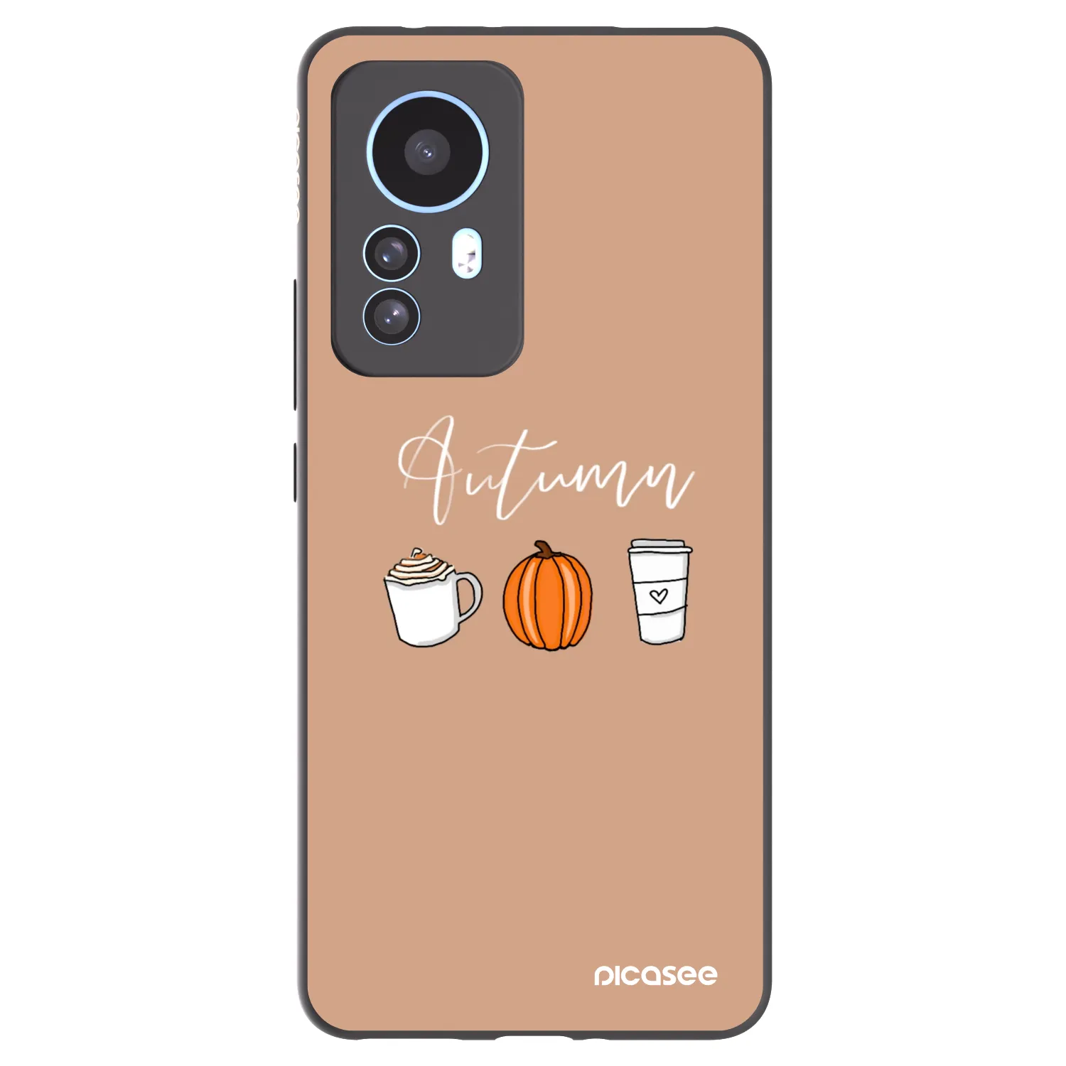 Picasee silikonowe czarne etui na Xiaomi 12T - Autumn