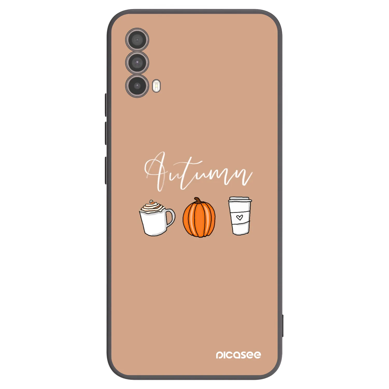 Picasee silikonowe czarne etui na Motorola Moto E40 - Autumn