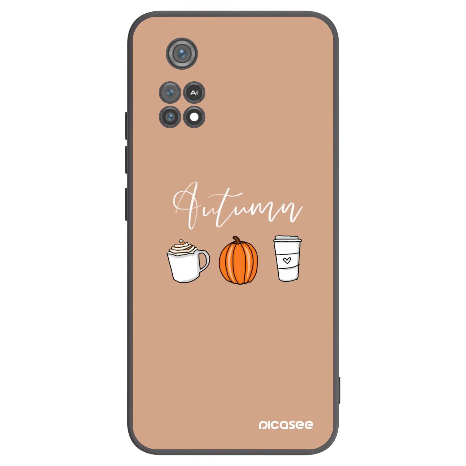 Picasee silikonowe czarne etui na Xiaomi Poco M4 Pro - Autumn