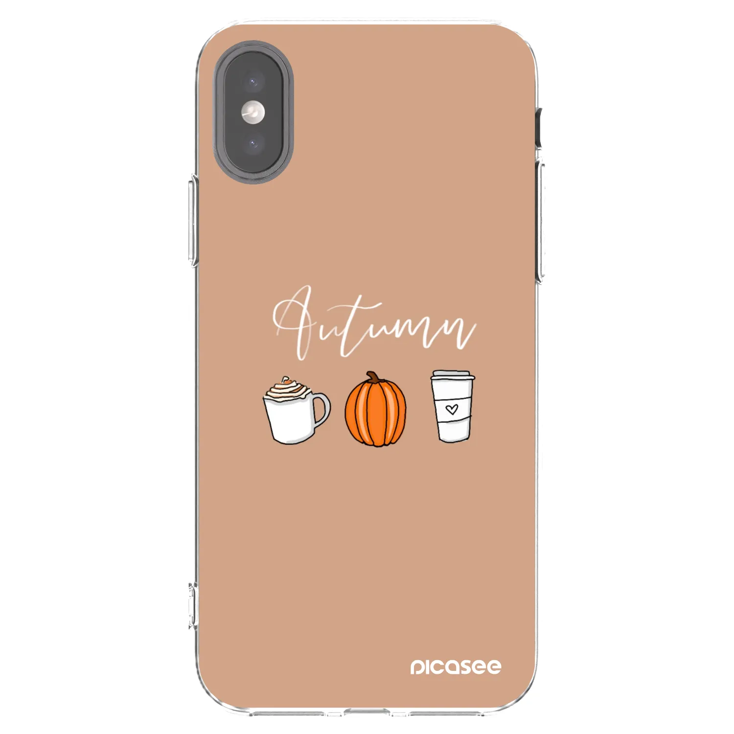 Picasee silikonowe przeźroczyste etui na Apple iPhone X/XS - Autumn