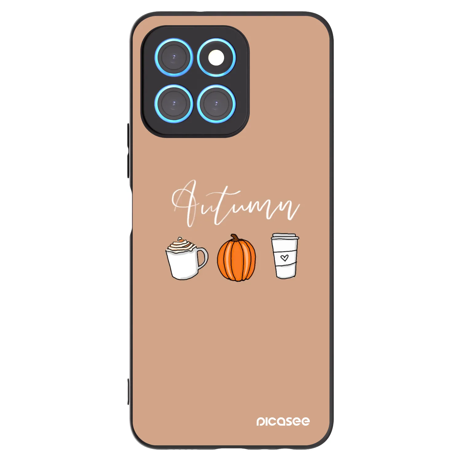 Picasee silikonowe czarne etui na Honor X6 - Autumn