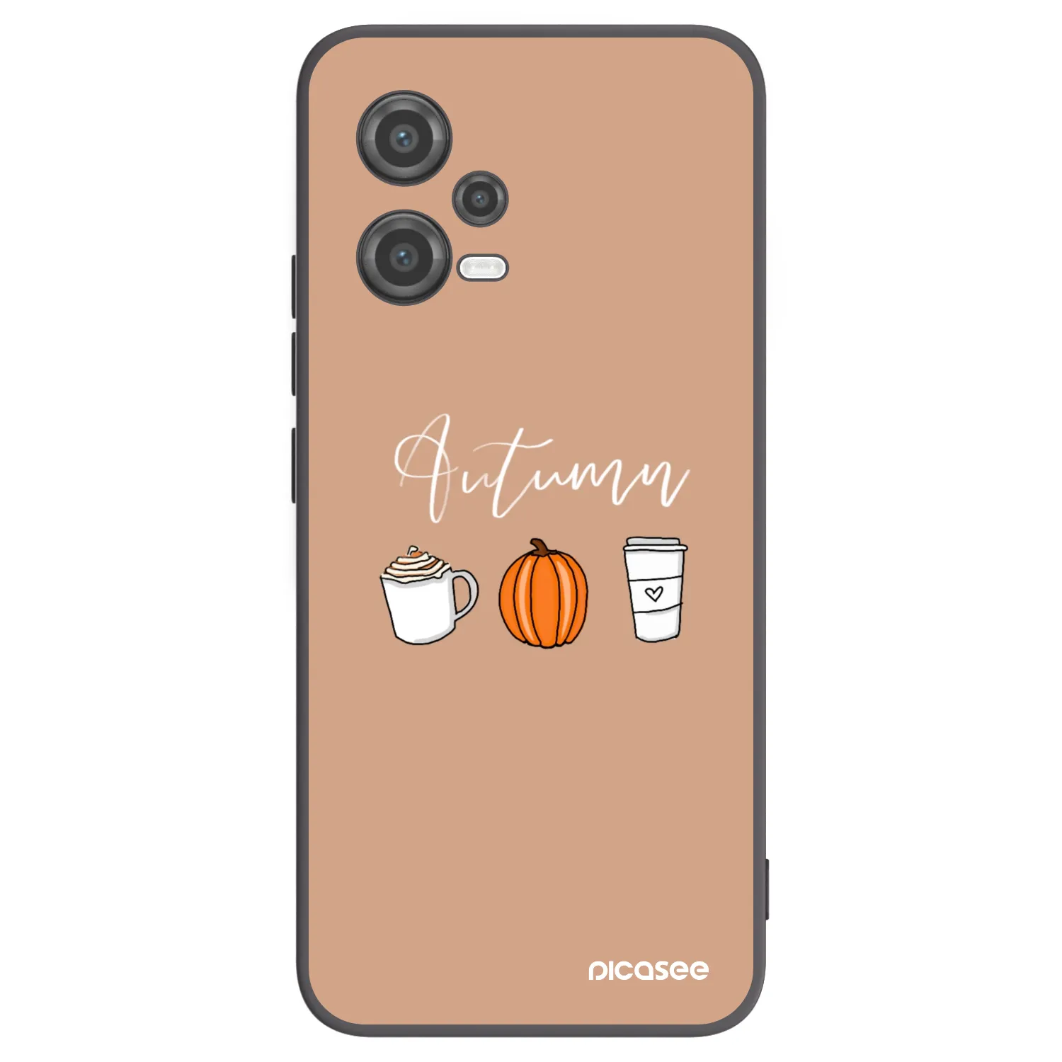 Picasee silikonowe czarne etui na Xiaomi Poco X5 - Autumn