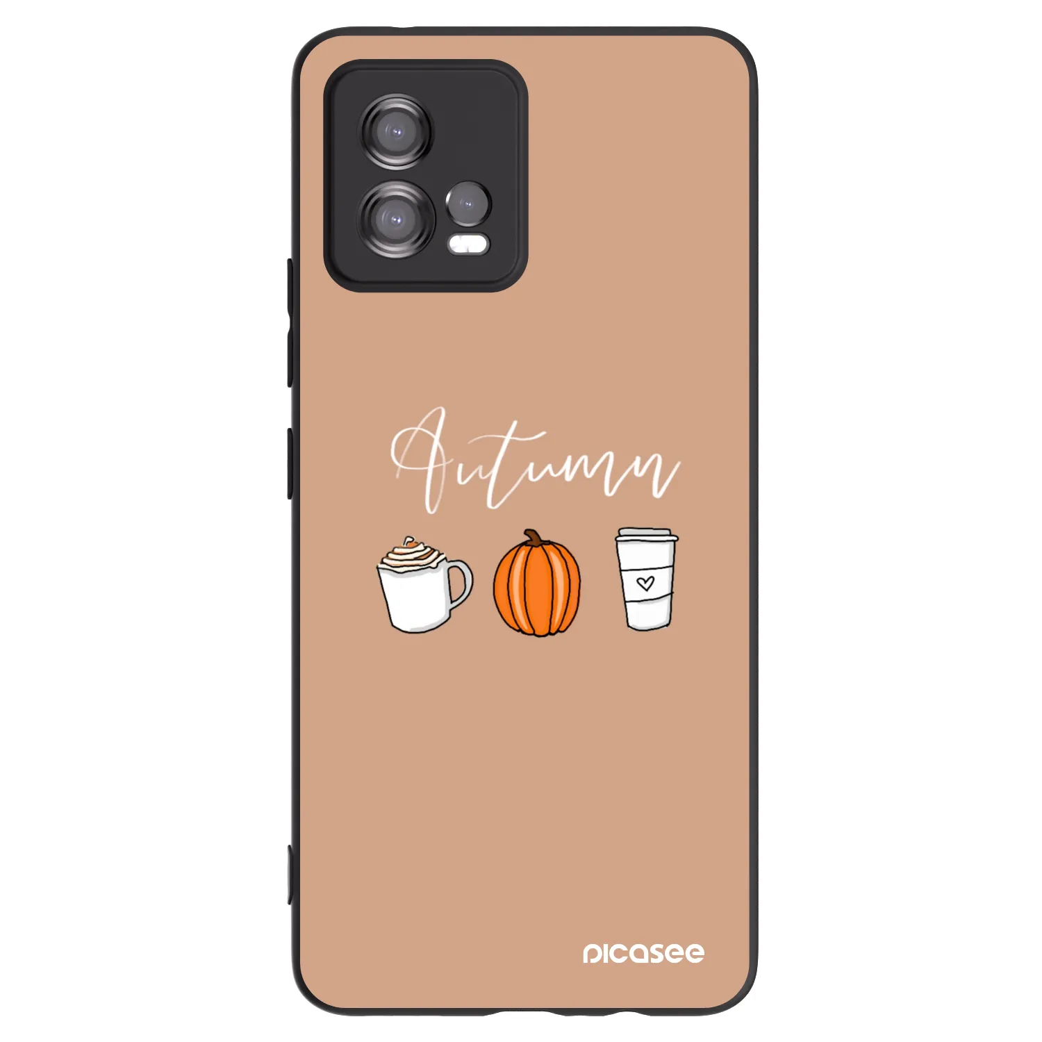 Picasee silikonowe czarne etui na Motorola Moto G72 - Autumn