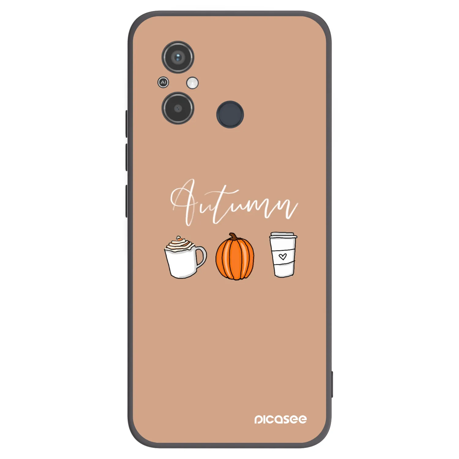 Picasee silikonowe czarne etui na Xiaomi Redmi 12C - Autumn