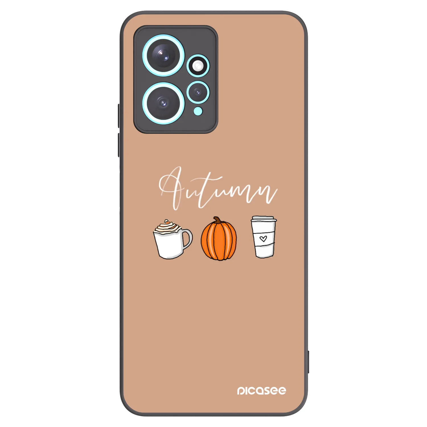 Picasee silikonowe czarne etui na Xiaomi Redmi Note 12 4G - Autumn