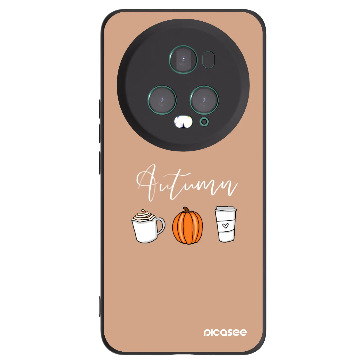 Picasee silikonowe czarne etui na Honor Magic5 Pro - Autumn