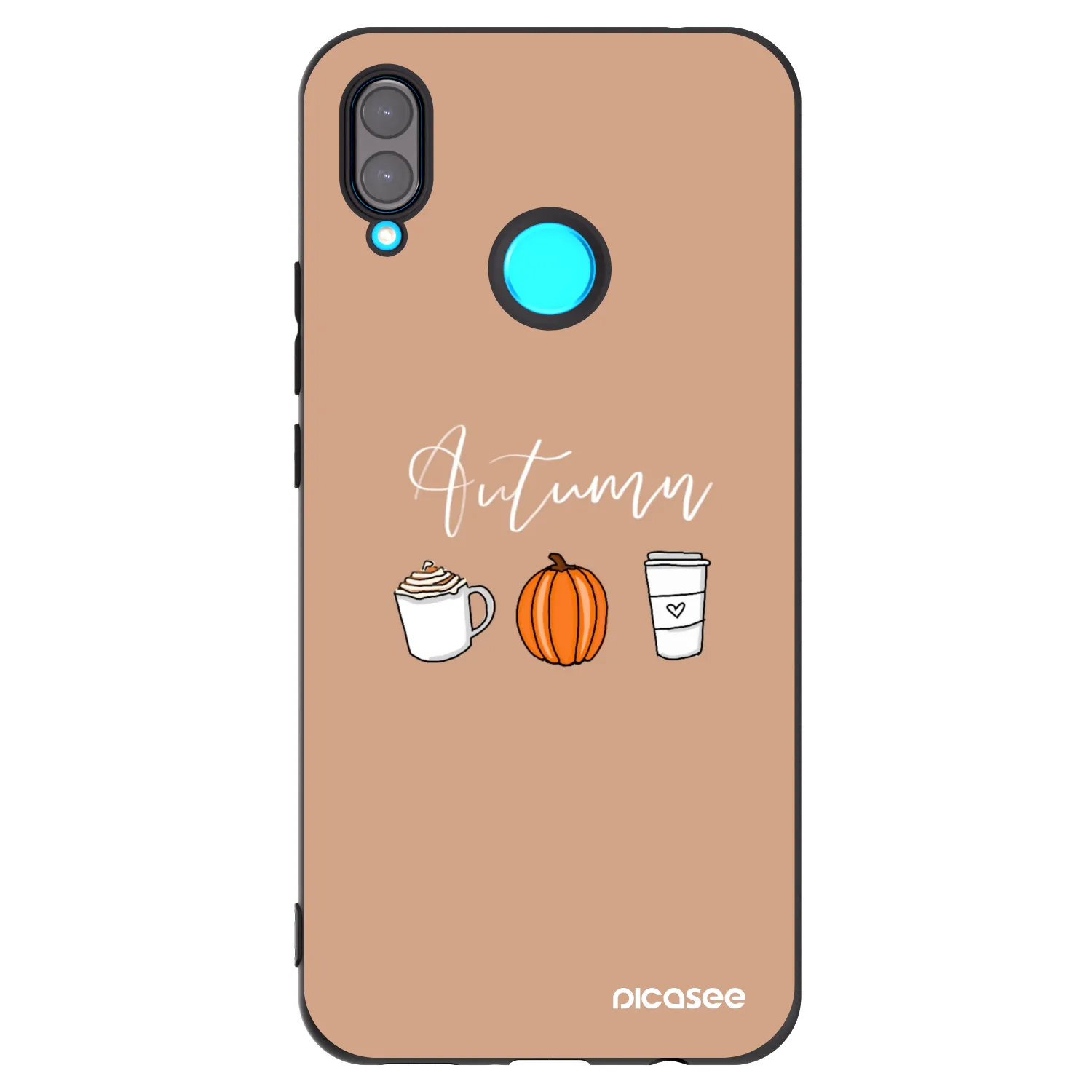 Picasee silikonowe czarne etui na Huawei Nova 3 - Autumn