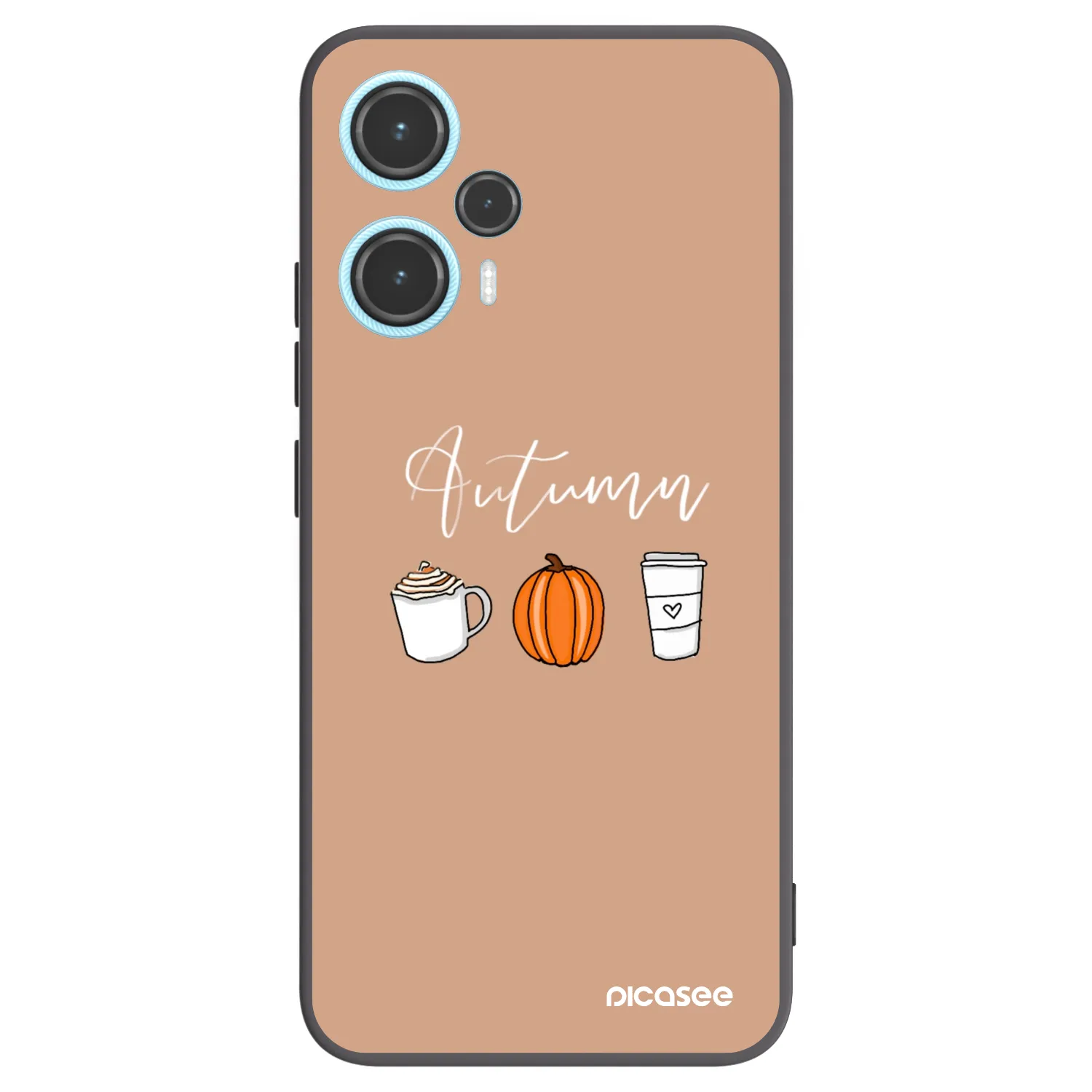 Picasee silikonowe czarne etui na Xiaomi Poco F5 - Autumn