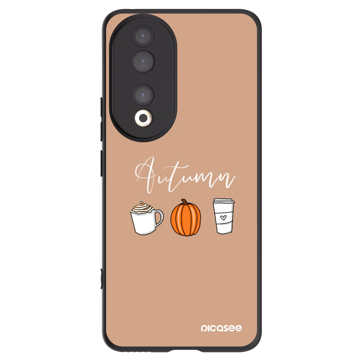 Picasee silikonowe czarne etui na Honor 90 5G - Autumn